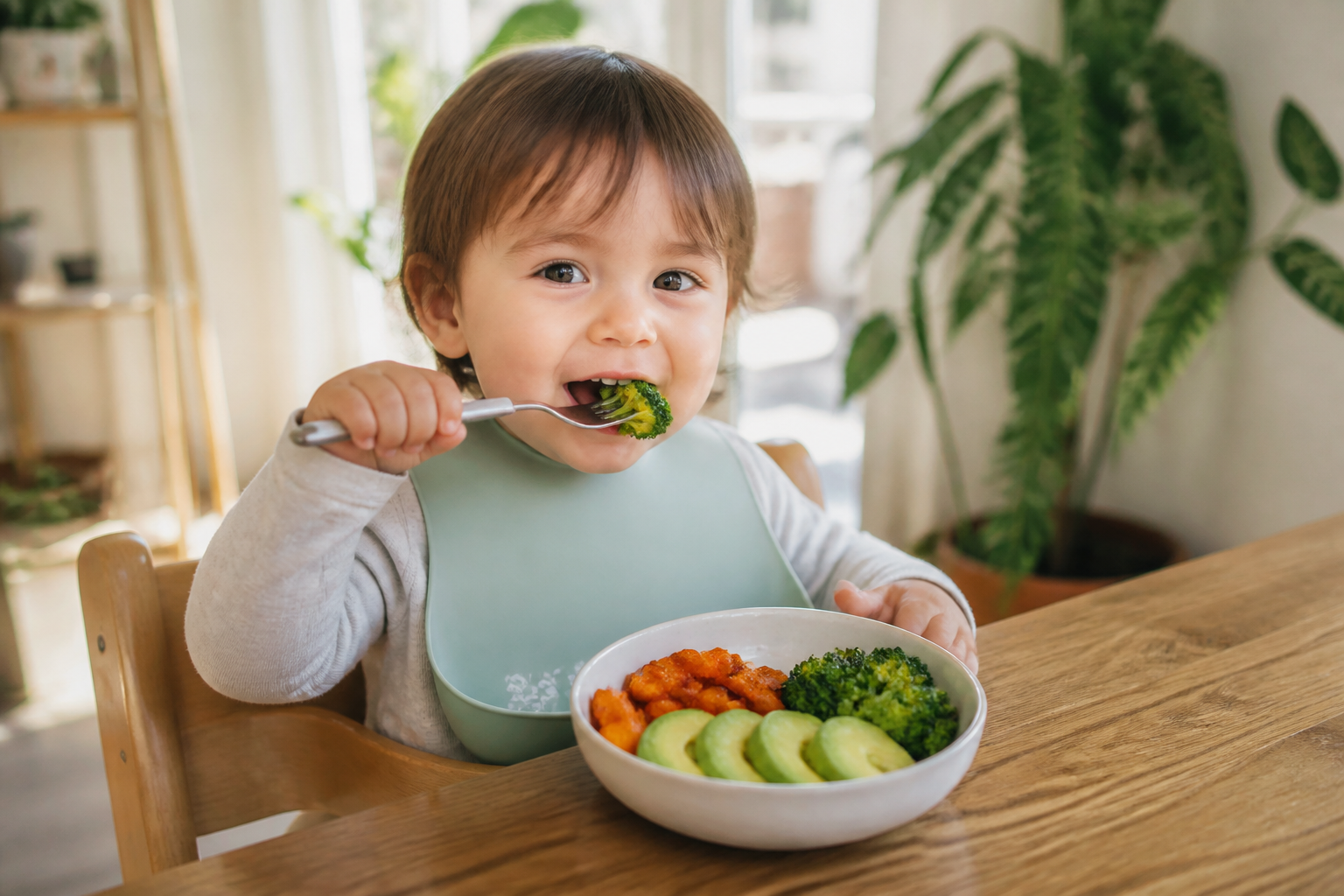 8个权威指南解析:如何科学地进行儿童植物基饮食育儿并确保营养达标 — AI-generated illustration · One Fork
