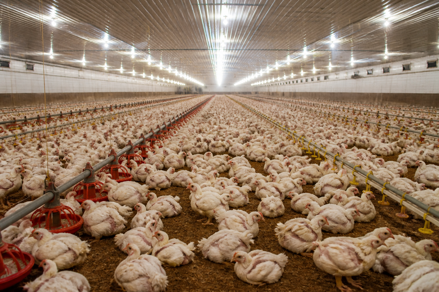 H5N1 और फैक्ट्री फार्मिंग का खतरा: हम अगले महामारी की तैयारी कर रहे हैं — AI-generated illustration · One Fork